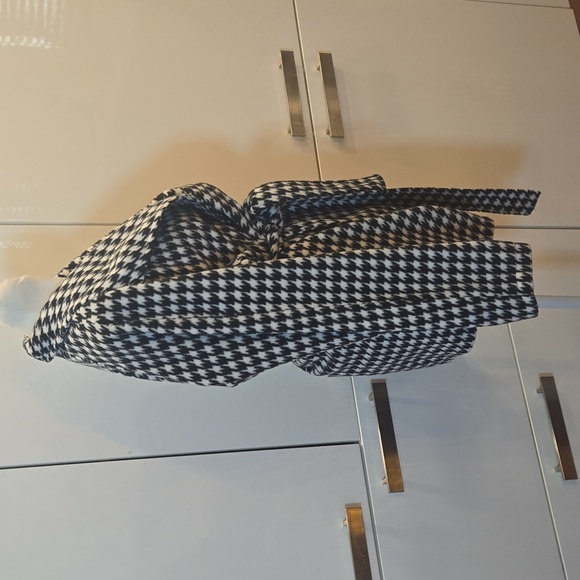 Houndstooth Oversized Belted Trench Jacket Womens Size Large - Picture 3 of 6